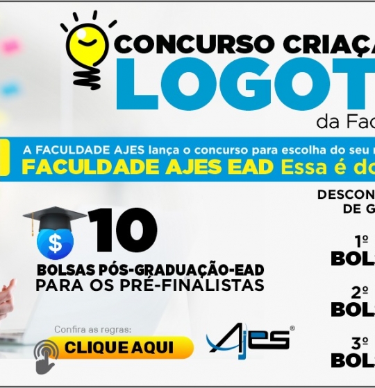 A FACULDADE AJES lança o concurso para escolha do seu novo logotipo com o tema FACULDADE AJES EAD Essa é do Mato Grosso! 