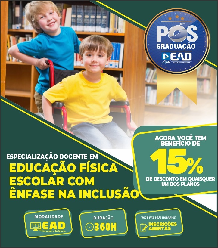 Especialização Docente EDUCAÇÃO FÍSICA ESCOLAR COM ÊNFASE NA INCLUSÃO 